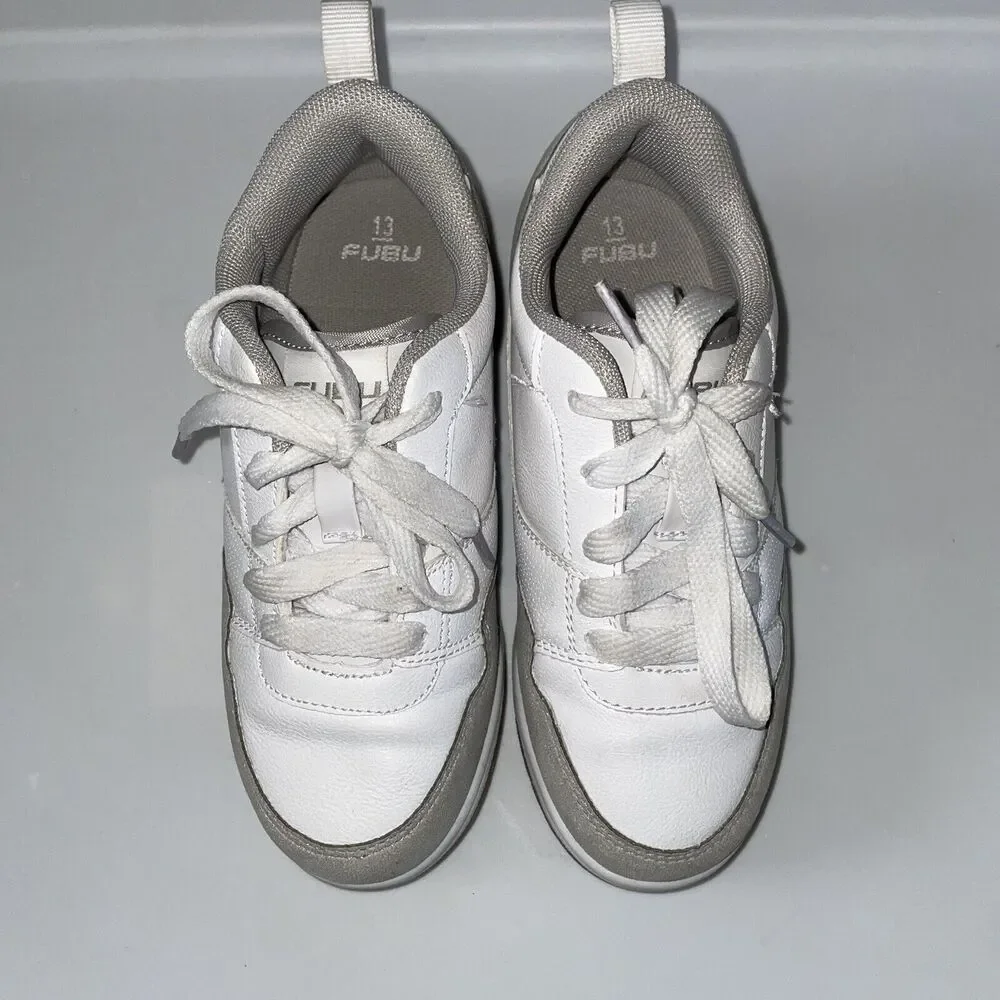 Boys Kids Fubu Half Court White Sneakers Size 13 Summer School Outdoors - Picture 7 of 13
